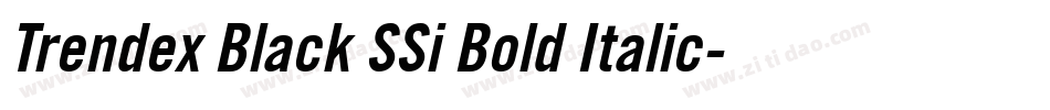 Trendex Black SSi Bold Italic字体转换